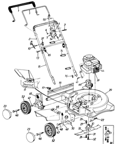 Push Rotary Mower Diagram and Parts List for 072E100 (114)(1994) Cub Cadet Lawn Mower